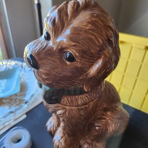 Vintage YuYu Labradoodle Puppy Dog Cookie Jar Charming Neiman Marcus 